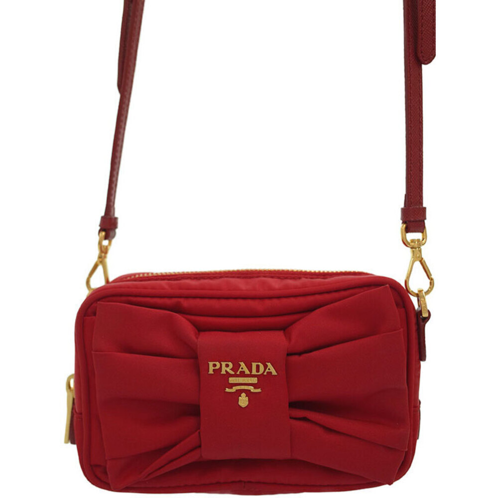 Prada Red camera nylon bag Tessuto Fiocco bow crossbody - Picture 2 of 5